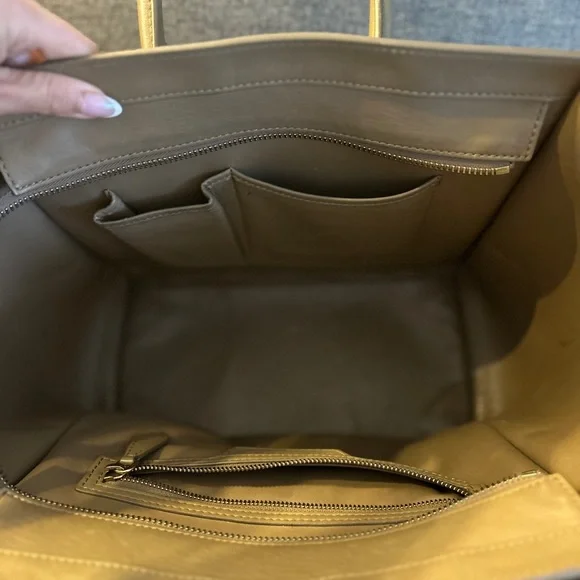 Celine Olive Green Leather Mini Luggage Tote - Picture 14 of 16